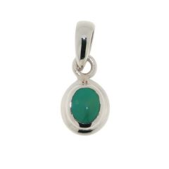 Pendentif Argent Turquoise Cabohon ovale 8x6mm