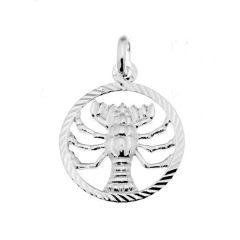 Pendentif Argent Zodiaque Cancer Diam. 16mm
