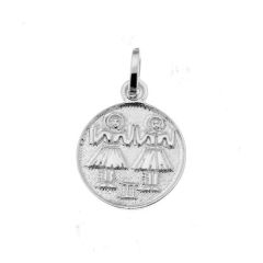 Pendentif Argent Zodiaque Gemeaux Diam. 12mm