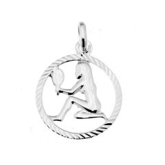 Pendentif Argent Zodiaque Vierge Diam. 16mm
