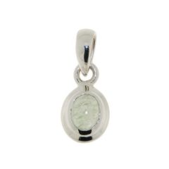 Pendentif Aventurine Ovale 8x6mm Argent