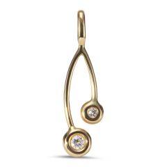 Pendentif Branches Or Jaune Diamant