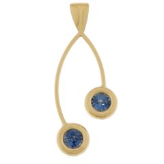 Pendentif Branches Or Jaune Saphir