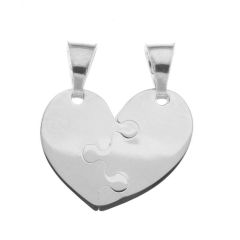 Pendentif Coeur à découper en Argent 925 rhodié
