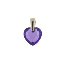 Pendentif Coeur Argent 925 Oxyde de zirconium Violet