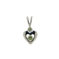 Pendentif Coeur Argent Péridot