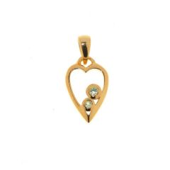 Pendentif Coeur Vermeil Péridot