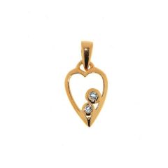 Pendentif Coeur Vermeil Topaze Bleue
