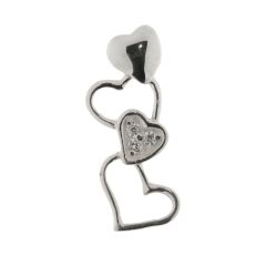 Pendentif coeurs Argent 925 Oxyde de zirconium