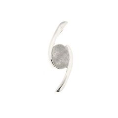 Pendentif Croisé Argent 925 et Labradorite Ovale 7x5mm