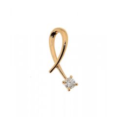 Pendentif Croisé Or Jaune Diamant