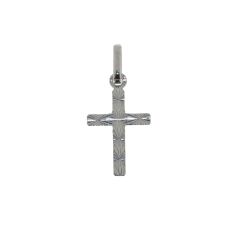 Pendentif Croix Or Blanc 22x10mm