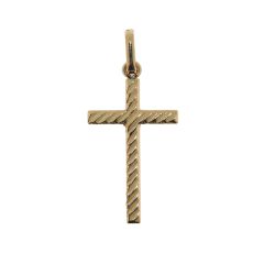 Pendentif Croix Or Jaune 28x13mm
