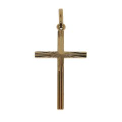 Pendentif Croix Or Jaune 32x16mm