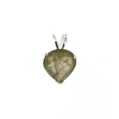 Pendentif en Argent 925 et Labradorite Coeur de 8x8mm