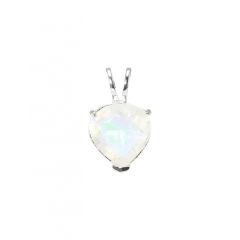 Pendentif en Argent 925 et Labradorite Coeur de 8x8mm