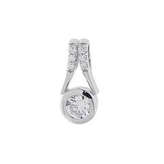Pendentif en Argent 925 rhodié et oxyde de zirconium