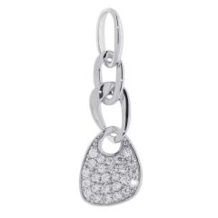 Pendentif en Argent 925 rhodié et oxyde de zirconium