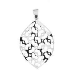 Pendentif Losange ajouré en Argent 925 rhodié
