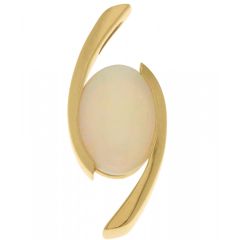 Pendentif Opale Ovale 14x10mm Or Jaune