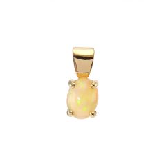 Pendentif Opale Ovale 7x5mm Or Jaune