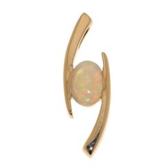 Pendentif Opale Ovale 8x6mm Or Jaune