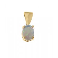 Pendentif Opale Ovale 8x6mm Or Jaune
