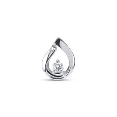 Pendentif Or Blanc 750 Diamant 0.08 carat