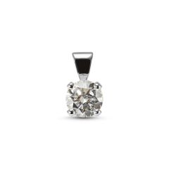 Pendentif Or Blanc 750 Diamant 0.73 carat K i1