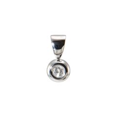 Pendentif Or Blanc Diamant 0.05 carat H Si