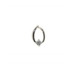 Pendentif Or Blanc Diamant 0.106 carat