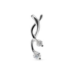 Pendentif Or Blanc Diamant 0.16 carat