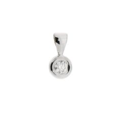 Pendentif Or Blanc Diamant 0.17 carat H Si