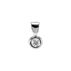 Pendentif Or Blanc Diamant 0.17 carat H Si