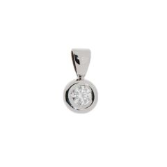 Pendentif Or Blanc Diamant 0.22 carat H Si