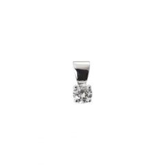 Pendentif Or Blanc Diamant 0.23 carat
