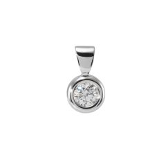 Pendentif Or Blanc Diamant 0.28ct H i1