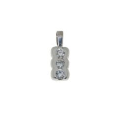 Pendentif Or Blanc Diamant 0.372 carat