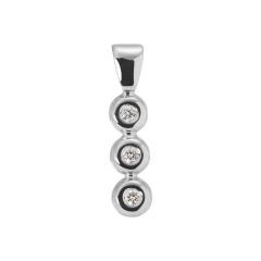 Pendentif Or Blanc et Diamants 0.06 carat