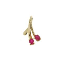 Pendentif Or Jaune 2 Rubis