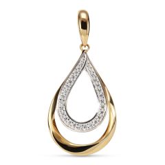 Pendentif Or Jaune 750 Diamant 0.018 carat