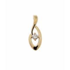Pendentif Or Jaune 750 Diamant 0.064 carat