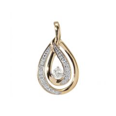 Pendentif Or Jaune 750 Diamant 0.15 carat