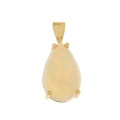 Pendentif Or Jaune 750 Opale Poire 16x10mm