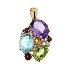 Pendentif Or Jaune 750 Pierres fines