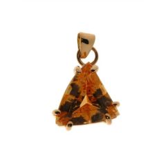 Pendentif Or Jaune Citrine Taille Fantaisie 7 carats