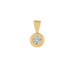 Pendentif Or Jaune Diamant 0.28 carat G Si