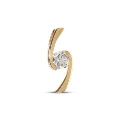 Pendentif Or Jaune Diamant Rond 4mm