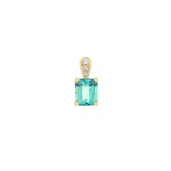 Pendentif Or Jaune Emeraude 0.85 carat