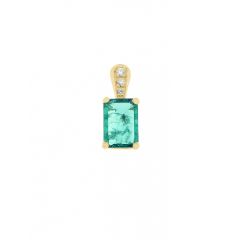 Pendentif Or Jaune Emeraude 1.05 carat